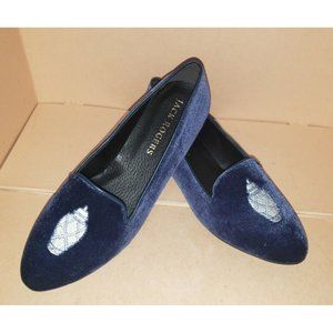 Jack Rogers Blue Suede Loafers Women's Sizes New